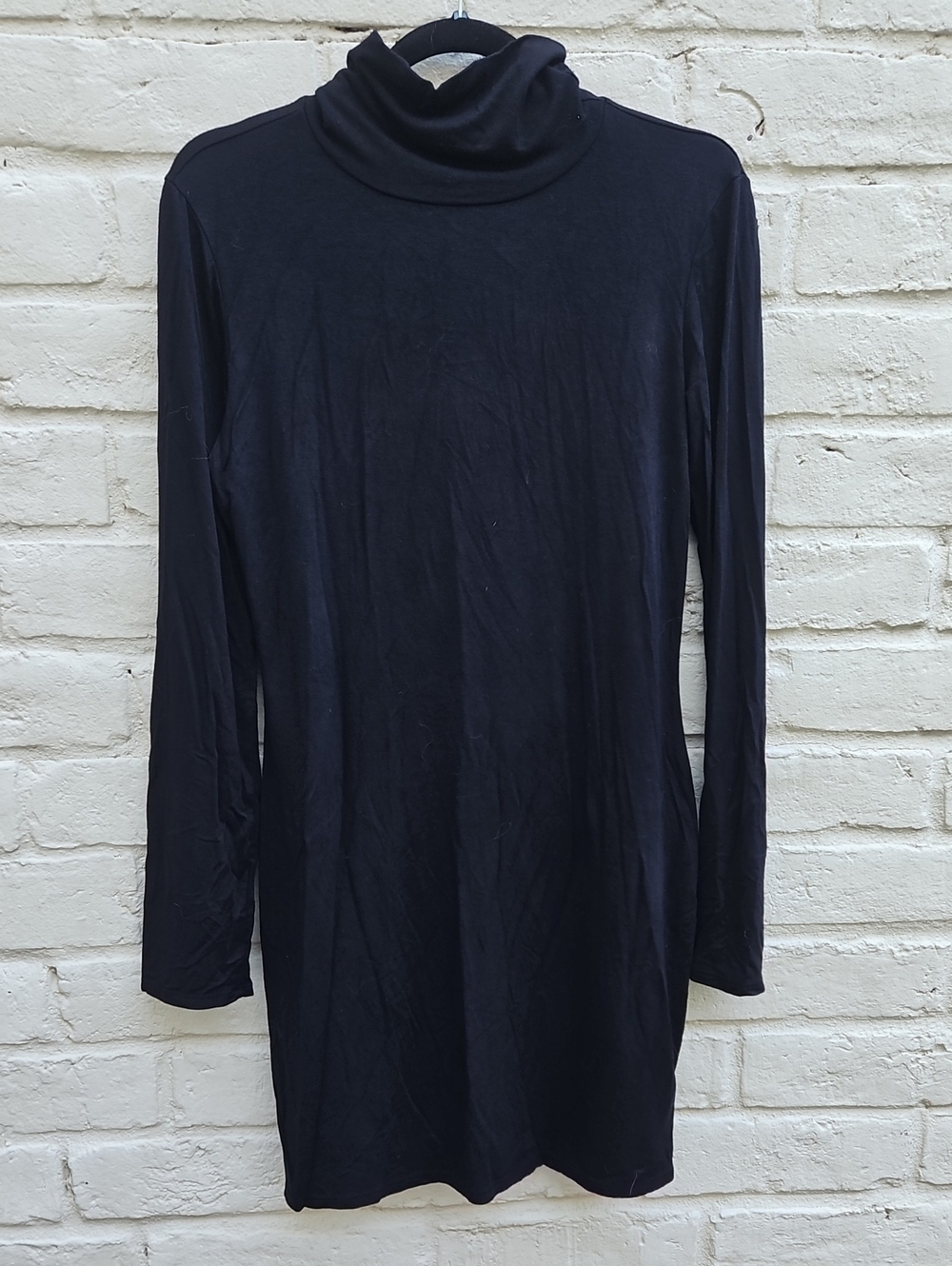 Lulu's Black Long-Sleeve Turtleneck Dress